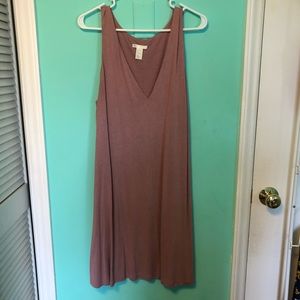 H&M Mauve V Neck Dress